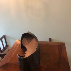 Black shoes with silver heels